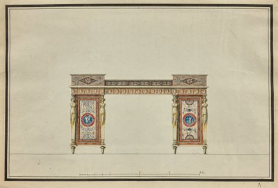 Masa tasarımı, c. 1800. by Charles Percier