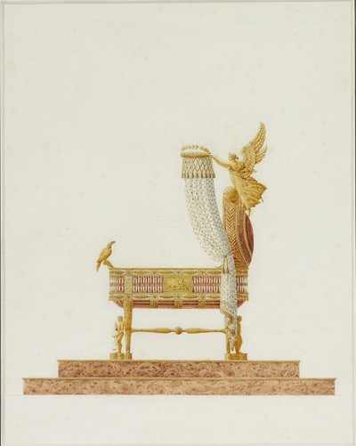 Majesteleri Roma Kralı için Beşik Tasarımı, 1811 by Charles Percier