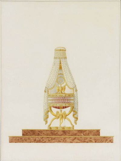 Majesteleri Roma Kralı için Beşik Tasarımı, 1811 by Charles Percier
