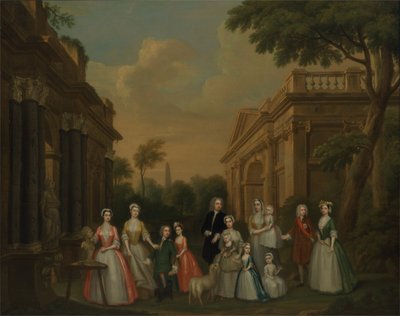 Finch Ailesi, c.1732 (tuval üzerine yağlı boya) by Charles Philips