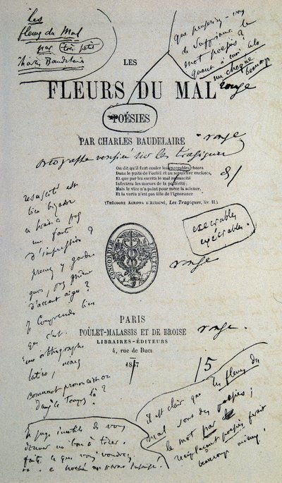 Charles Baudelaire tarafından açıklamalı “Fleurs du Evil”den çizim yapmak güzel by Charles Pierre Baudelaire