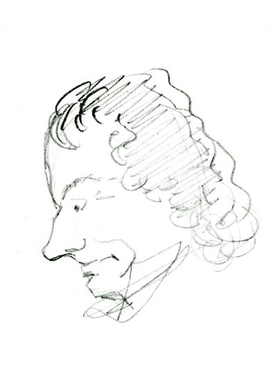 Otoportre, c. 1843 (kağıt üzerine kurşun kalem) (s/b fotoğraf) by Charles Pierre Baudelaire