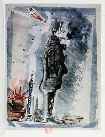 Haşhaş Etkisinde Otoportre, 1844 dolayları by Charles Pierre Baudelaire