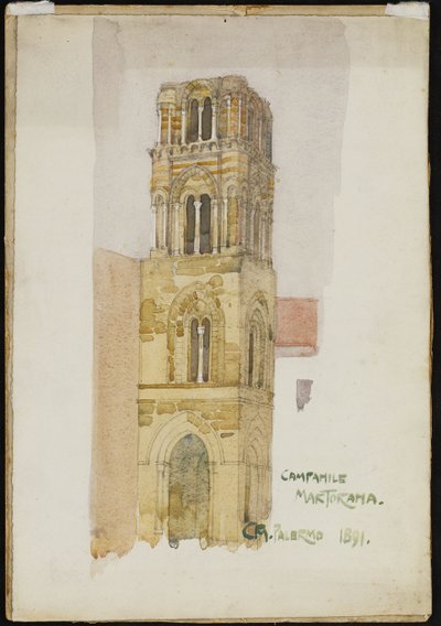Martorana çan kulesi, Palermo, 1891 by Charles Rennie Mackintosh