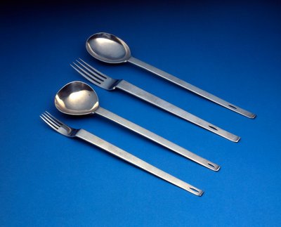 DW Hislop kaşık ve çatal seti (gümüş) by Charles Rennie Mackintosh