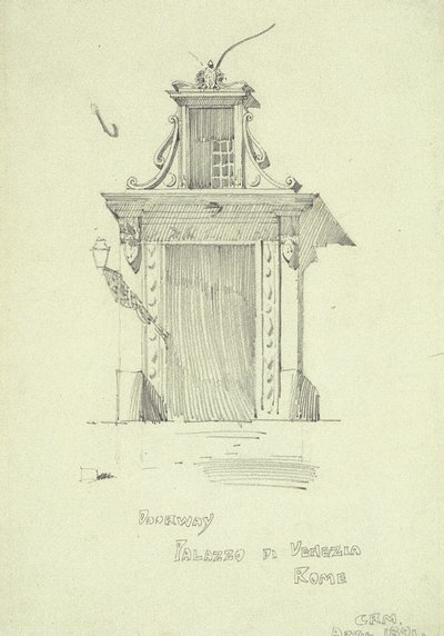 Kapı, Palazzo di Venezia, Roma by Charles Rennie Mackintosh