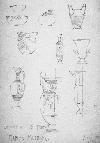 Mısır Çömlekçiliği, Napoli Müzesi, 1891 by Charles Rennie Mackintosh