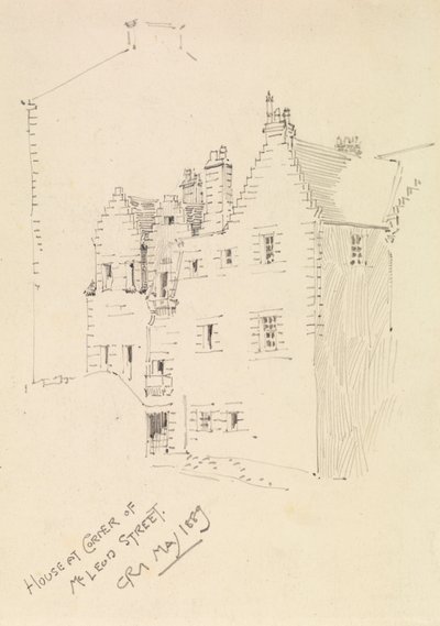 Mcleod Sokağının Köşesindeki Ev by Charles Rennie Mackintosh
