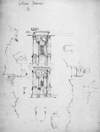 Saray Avlusu, Ferrara, 1891 by Charles Rennie Mackintosh