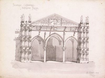 Palermo Katedrali, Giriş Sundurması Çalışması by Charles Rennie Mackintosh