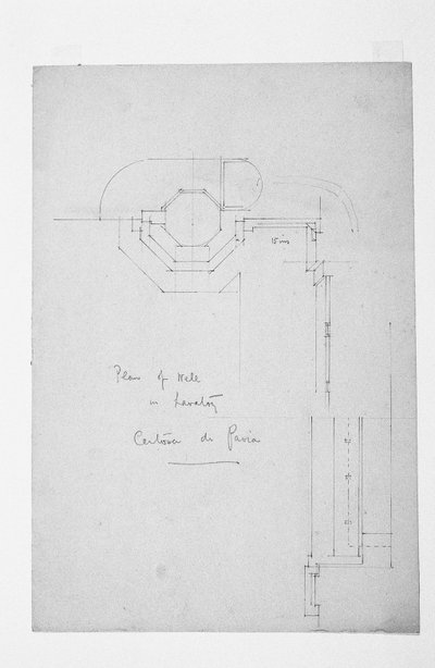 Lavabodaki Kuyu Planı, Certosa di Pavia, 1891 by Charles Rennie Mackintosh