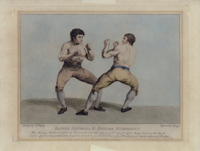 İngiliz ödül savaşçıları Daniel Mendoza ve Richard Humphreys, 29 Eylül 1790