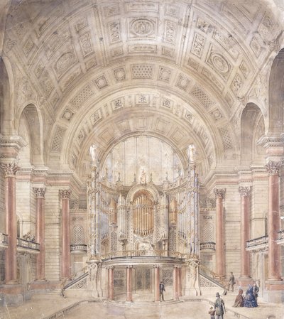 Büyük Salonun İçi, St George Salonu, Liverpool, by Charles Robert Cockerell