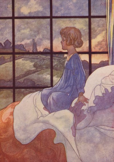 Sabah kızıl bir gökyüzü (renkli lito) by Charles Robinson