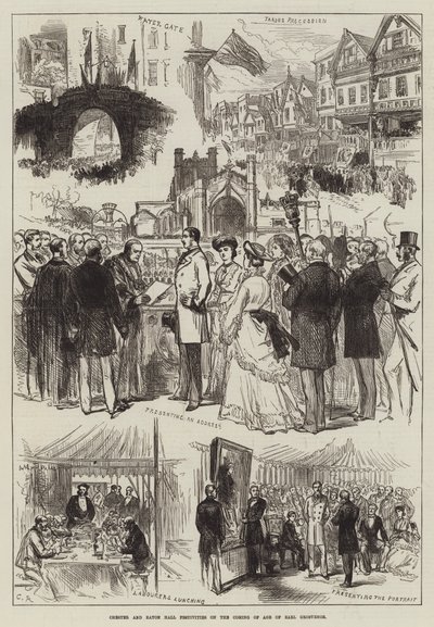 Earl Grosvenor Çağının Gelişinde Chester ve Eton Hall Şenlikleri by Sir John Charles Robinson