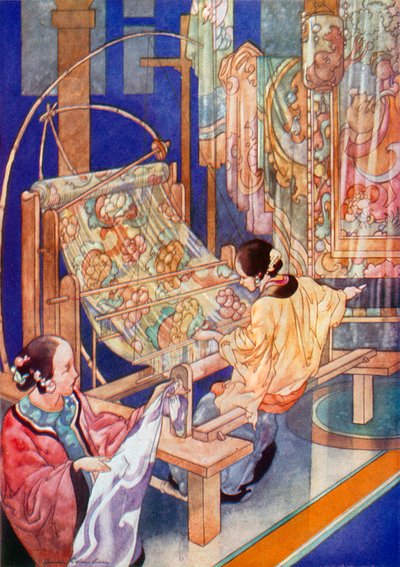 Çin dokuması (renkli lito) by Charles Robinson
