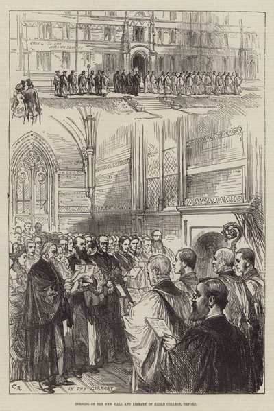Oxford, Keble College Yeni Salonu ve Kütüphanesinin Açılışı by Sir John Charles Robinson