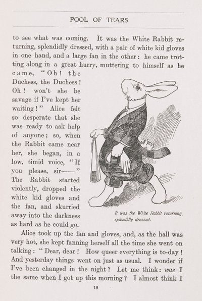 Beyaz Tavşan görkemli bir şekilde giyinmiş by Charles Robinson