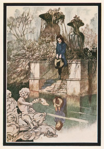 Ağaçlar Vardı. . . ve Ortasında Eski Gri Fıskiyeli Büyük Bir Havuz by Charles Robinson