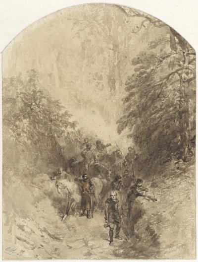 Bir ormandaki savaşçılar by Charles Rochussen