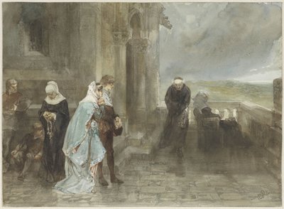 Gözcü, 12. yüzyıldan sahne by Charles Rochussen