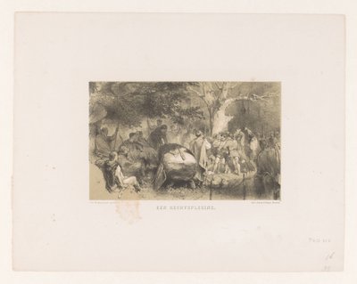 Ormanda yargılama ve cezalandırma Bir dava (nesne üzerindeki başlık) by Charles Rochussen