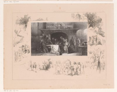 Bir masanın etrafında şövalyeler by Charles Rochussen
