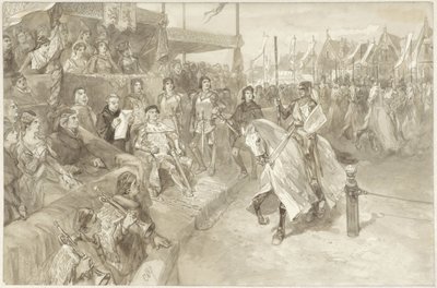 Haarlem'deki turnuva oyunu, De Roos van Dekama'dan bir bölümün illüstrasyonu by Charles Rochussen