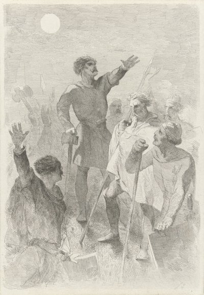 Wilfried, savaşçılarıyla çevrili by Charles Rochussen