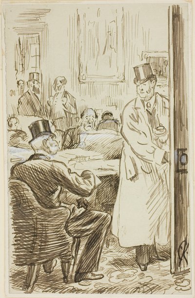 Kulüpte by Charles Samuel Keene