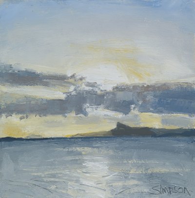 Eigg, 2013 (tuval üzerine yağlıboya) by Charles Simpson