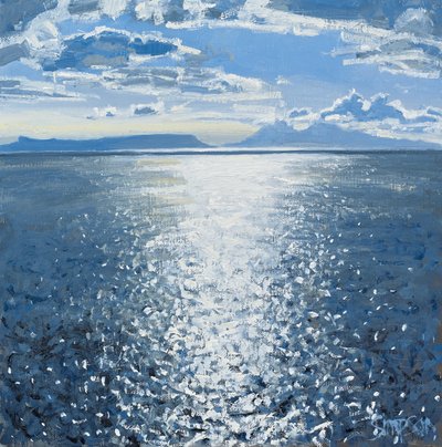 Eigg  Rum Akşamı, 2014 (tuval üzerine yağlıboya) by Charles Simpson