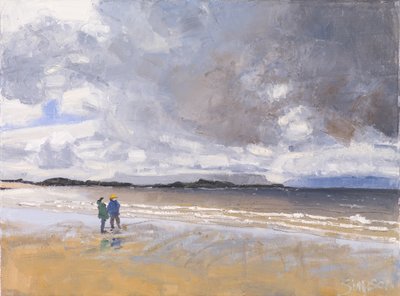 İki Figür, 2017 (tuval üzerine yağlıboya) by Charles Simpson