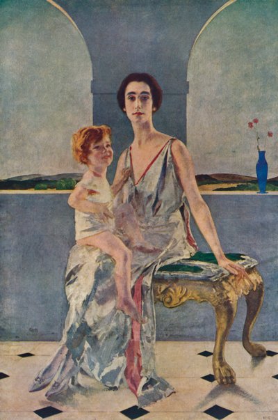 Rocksavage Kontesi ve Oğlu, 1922 1935 by Charles Sims