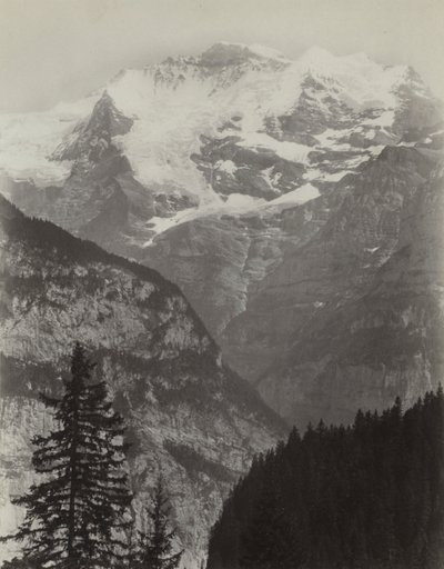 Jungfrau, Mürren'den görünüm, İsviçre, c. 1860'lar. by Charles Soulier