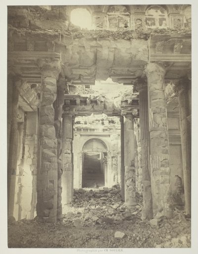 Paris Yangını (Büyük Merdiven Girişi) by Charles Soulier