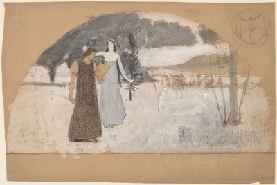 Lunettes için Çalışmalar by Charles Sprague Pearce