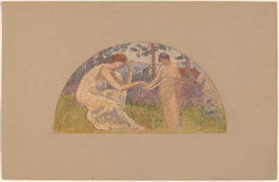 Bir Lunette için Çalışmak by Charles Sprague Pearce