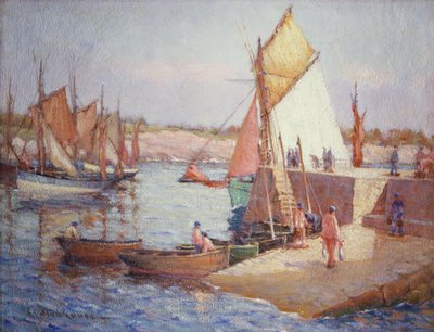 Rıhtım Kenarında (tuval üzerine yağlıboya) by Charles Stenhouse