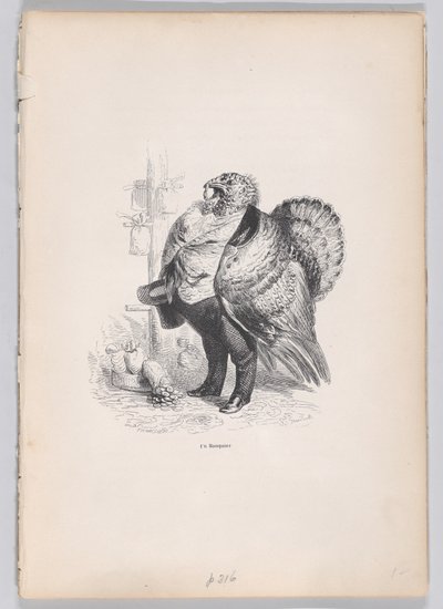 Hayvanların Özel ve Kamusal Yaşamından Sahnelerden Bir Banker, M.Ö. 1837-47. by Charles Tamisier