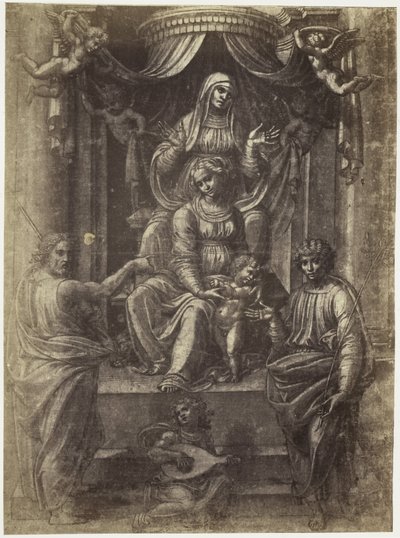 Raphael, Anna, Mary ve Christ çiziminin fotoğraflı reprodüksiyonu by Charles Thurston Thompson