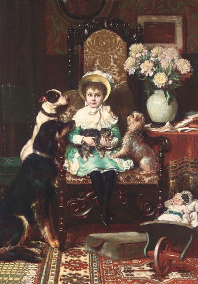 Doddy ve evcil hayvanları, 1883 by Charles Trevor Garland