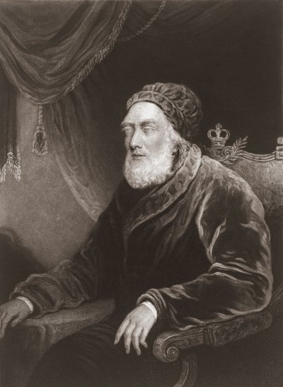 Yaşlılıkta Kral George III. Vesika. (Yazdır) by Charles Turner