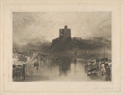 Tweed Nehri üzerindeki Norham Kalesi by Charles Turner