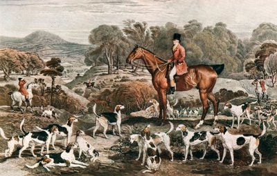 Ralph John Lambton ve Horse Undertaker ve Hounds, 18. yüzyılın sonları, 1912 by Charles Turner