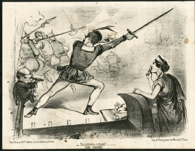 Charles Vernier (? -1887) tarafından Le Charivari - Tiyatro, Cumhurbaşkanı - Thiers Adolphe, Napolyon III by Charles Vernier