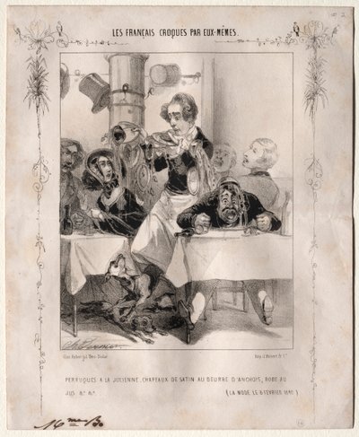 Fransızlar kendi çizimlerini yaptılar: Peruklar a la Julienne, hamsi tereyağlı saten şapkalar, bornoz au jus by Charles Vernier