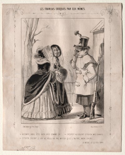 Fransızlar kendi çizmişler: Vikont, böyle çok çirkinsin!..., 1840. by Charles Vernier