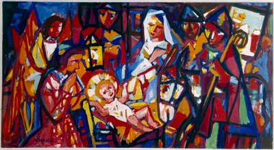 Nativity, 20. yüzyıl (tuval üzerine yağlıboya) by Charles Walch