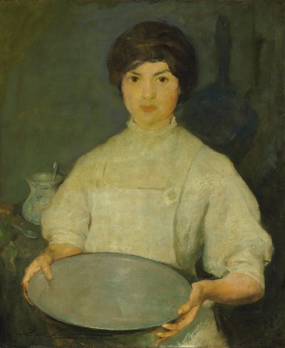 Tavalı Kız (tuval üzerine yağlı boya) by Charles Webster Hawthorne